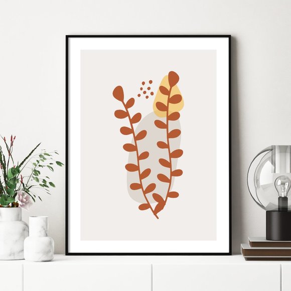 Modern Minimalist Abstract Nature Boho Wall Art Print Home Decor [No Frame] - Picture 2 of 5